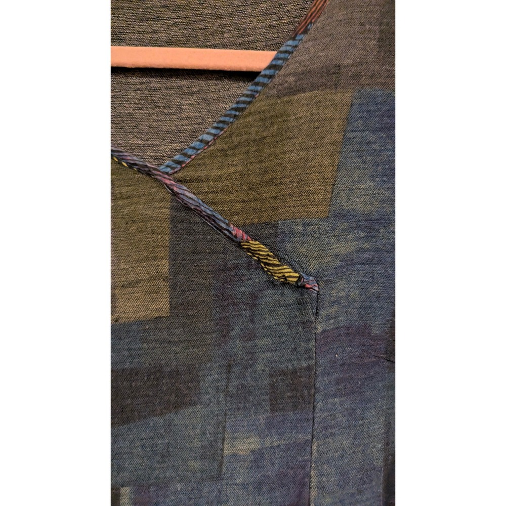 Jane 8023 Textured Patchwork Dress Asymmetric Nec… - image 4